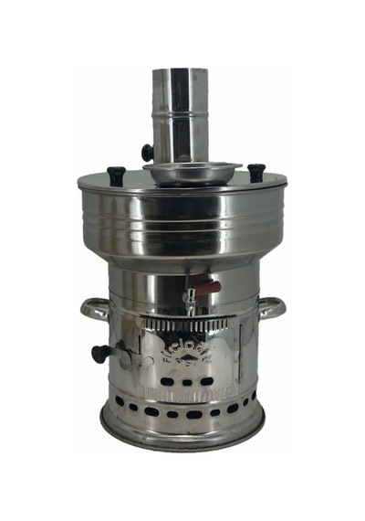 Paslanmaz 304 Çelik 7 L Demlikli Semaver