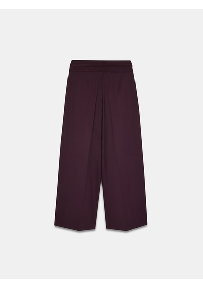 Dilvin 72244 Gold Düğmeli Geniş Paça Pantolon-bordo Bordo