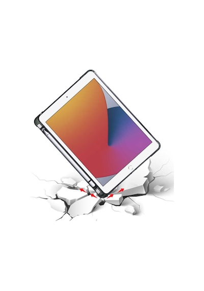 Samsung Galaxy Uyumlu Tab S6 Lite Sm-p610 10.4" Kılıf Kalem Bölmeli Standlı Katlanabilir Kalemlikli Silikon Kılıf