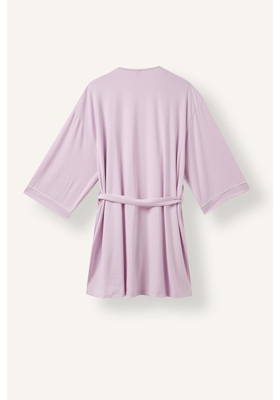 Defacto Ultra Yumuşak Regular Fıt Wrap Yaka Softshell Sabahlık H1279ax26smpr336 Mor-pr336