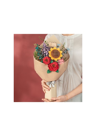 Ahşap Kır Buketi 3d Puzzle Ahşap Minyatür Maket Kiti Dıy Kendin Yap