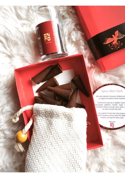 Dragon Kit I Hindistan Cevizi & Tarçın Aromalı Konik Tütsü & Özel Kibrit