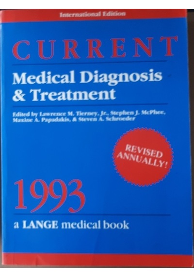 Medical Diagnosis & Treatment Current İngilizce 993 Yılı Basım