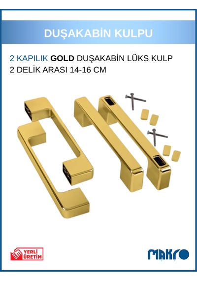 Gold Duşakabin Kulp 14-16 Cm Ayarlı Gold