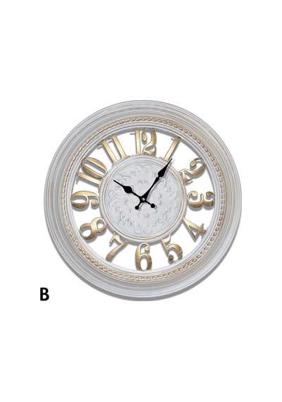 Time Gold Salon Ofis Duvar Saati Camsız 46 Cm Altın
