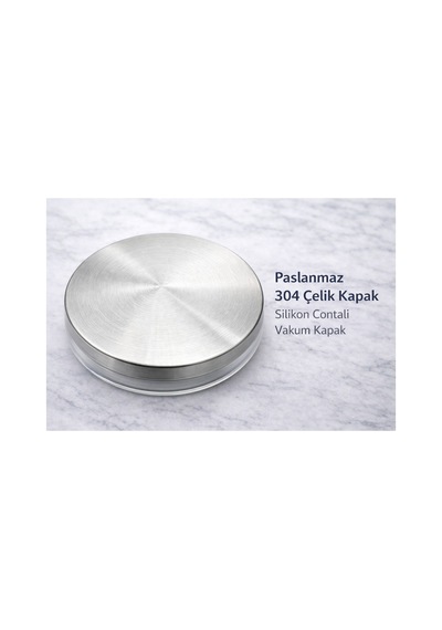12 Li Metal Vakum Kapaklı 500 Ml Cam Baharatlık Saklama Kabı Bakliyat Kavanoz Erzak Kabı Etiketli Diğer