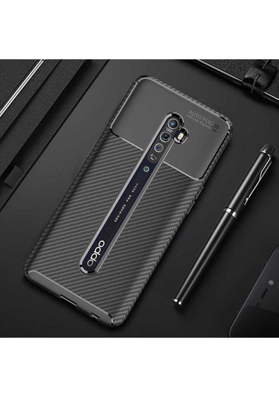 Oppo Reno 2 Kılıf Zore Negro Silikon Kapak Siyah