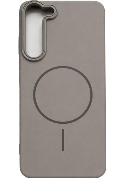 Samsung Galaxy S23 Plus Uyumlu Kamera Çıkıntılı Magsafe Wireless Şarj Özellikli Sert Sararmaz Silikon Kılıf Gri