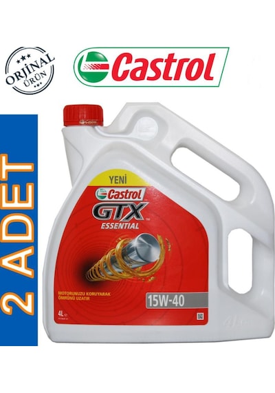Castrol GTX Essential 15W-40 Motor Yağı 2 x 4 L
