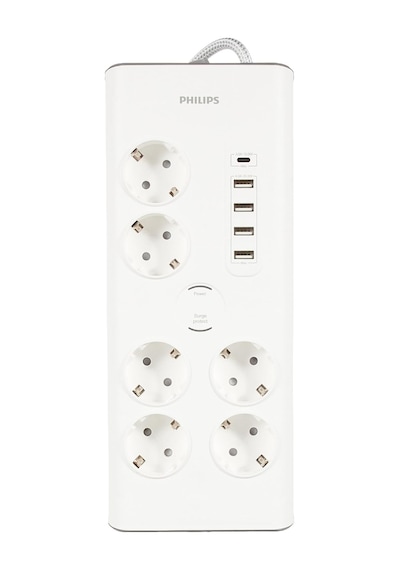 Spn7060wa Akım Korumalı Priz 6'lı 900j 2m 4 Usb 20w 1 Type-c 15w, Standart 1