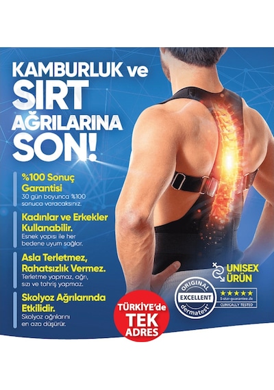 Mıknatıslı Manyetik Dik Duruş Korsesi Dik Duruş Bel Sırt Korsesi