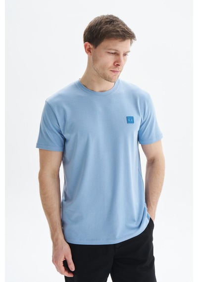 AR-MA Arma Erkek Regular Fit Basic Süprem Bisiklet Yaka Tişört Y29344472602 Mavi