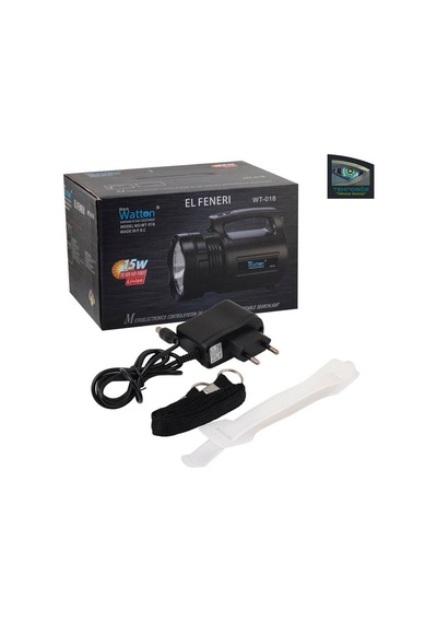 Watton Wt-018 Şarjlı Profesyonel Avcı Feneri (Wt 018) Siyah