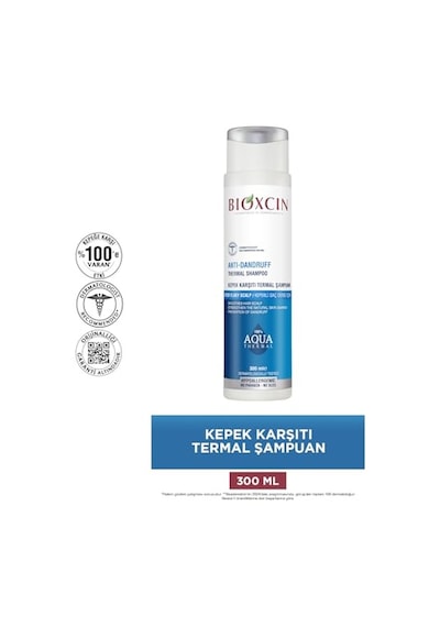 Bioxcin Aqua Thermal Kepek Karşıtı Şampuan Termal Su Ve Bitkisel İçerikli Saç Bakımı Yoğun Kepek Önleyici 300 Ml
