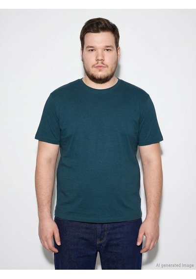 Lcwaıkıkı Classic Petrol %100 Pamuk Regular Fit Basic Tişört
