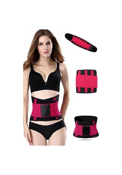 Hot Belt Termal Sauna Kemer Unisex Terletme Korsesi Pembe-siyah Çok Renkli