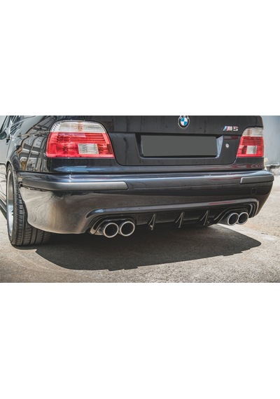 Bmw E39 M5 Difüzör Difizör Plastik Parlak Siyah Sağ Sol Çift Çıkış 5 Serisi Arka-bodykit-ek-karlık