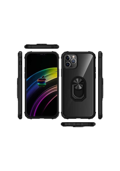 Apple Uyumlu iPhone 12 Pro Max Tam Korumali Yüzüklü Renkli Kenarli Manyetik 521972949