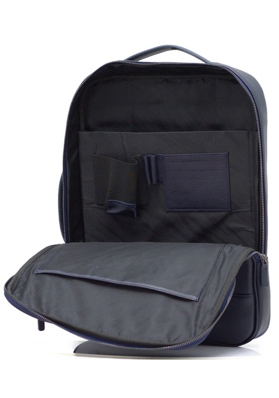 Abess Laptop Çanta , Lüks Hakiki Deri Laptop Sırt Çantası , Laciv Lacivert