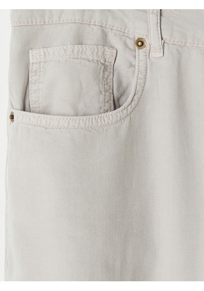 Lcwaıkıkı Curve Gri Büyük Beden Straight Fit Kadın Jean Pantolon