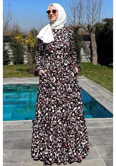Rabia Şamlı Serra Elbise Siyah Normal