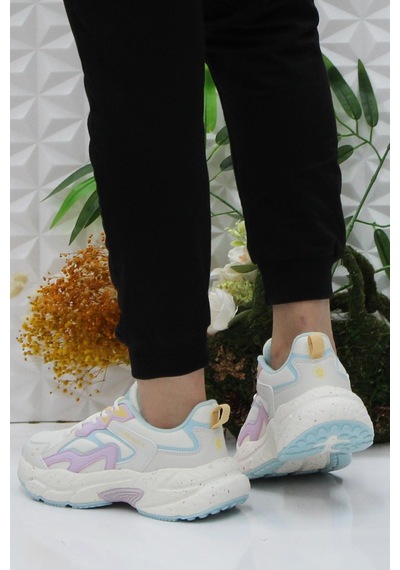 Lumberjack Fanto Kırık Beyaz Rahat Sneaker Kadın Ayakkabı 001