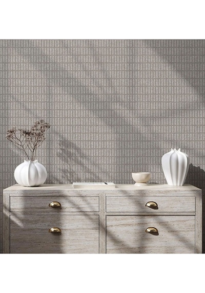 Adawall Muse Koleksiyonu- 25102-3 Kum Beji Dokulu Silinebilir Nonwoven Vinil Duvar Kağıdı 1.06x15.6m, 16.5m² Bej