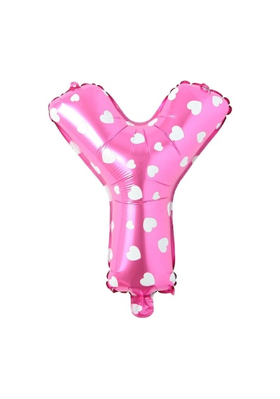 Y Harf Pembe Folyo Balon 16 İnç 36 Cm PEMBE