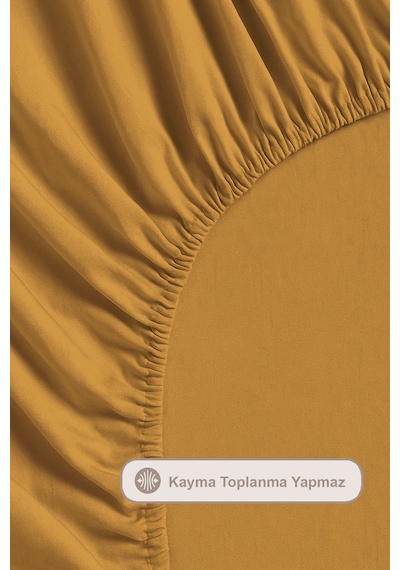 Elart Siena Nevresim Takımı Çift Kişilik %100 Pamuk Ranforce Lastikli Çarşaf 200x220 Cm Sarı Sarı