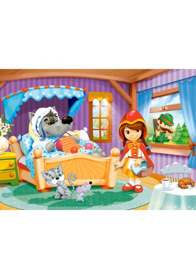 Castorland 60 Parça Kırmızı Başlıklı Kız İle Kurt Puzzle