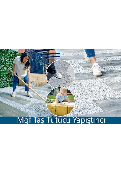 Mgf 5 Litre. Taş, Çakıl, Kabuk Bağlayıcı Sabitleyici Yapıştırıcı Taş Reçinesi 1 Adet
