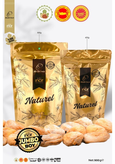 Jumbo Boy 900g Gold Doypack Kuru İncir Aydın İnciri Ab Coğrafi İşaretli 900 G