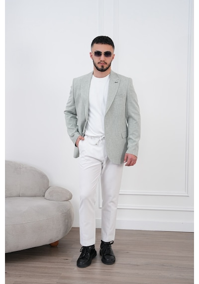 Dupont Classics Dupont Slim Fit Sivri Yaka 6 Drop Çift Yırtmaç Keten Blazer Ceket - Nefes Alabilen Hafif Erkek Ceket Yeşil Dupont Classics Dupont Slim Fit Sivri Yaka 6 Drop Çift Yırtmaç Keten Blazer Ceket - Nefes Alabilen Hafif Erkek Ceket Yeşil