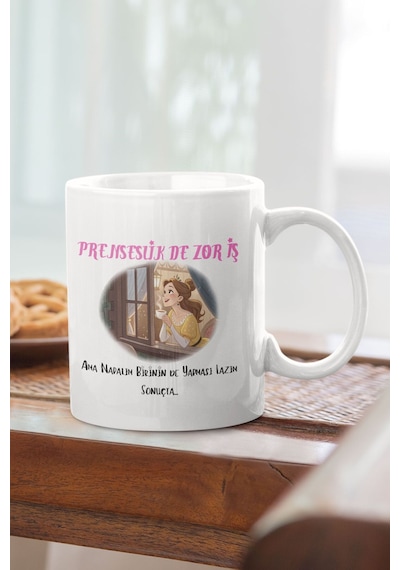 Prenseslik De Zor İş Ama Birinin De Yapması Lazım Baskılı Komik Hediyelik Kupa Bardak Karışık