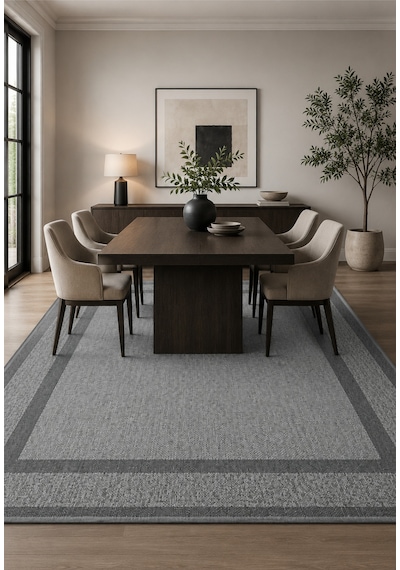 Modern Sisal 8001 Antrasit Leke Tutmayan Kaymaz Taban Salon Mutfak Koridor Balkon Halısı