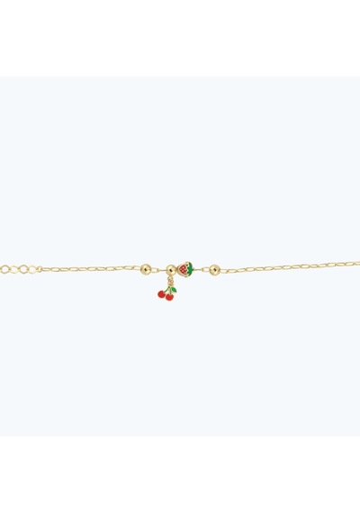 Altınbaş Altın Çocuk Kirazlı Çilek Bileklik Ajrbl0025-y-24754 Çok Renkli