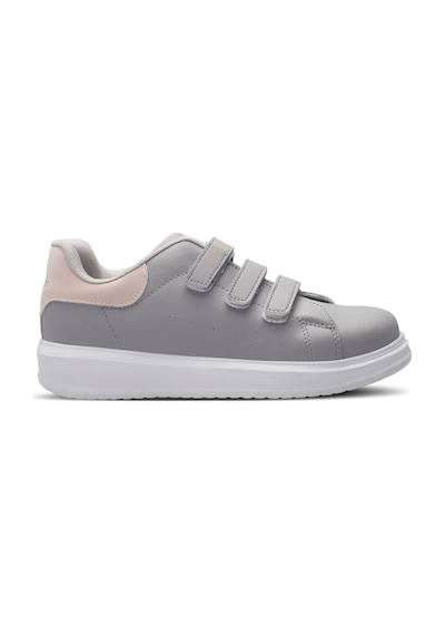 Slazenger LOVE I Çocuk Cırt Cırtlı Gri / Pembe Günlük Spor Ayakkabısı