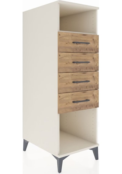 Kronos Dolap Tek Raflı 4 Çekmeceli 44x59x134 Aytaşı-çam Aytası