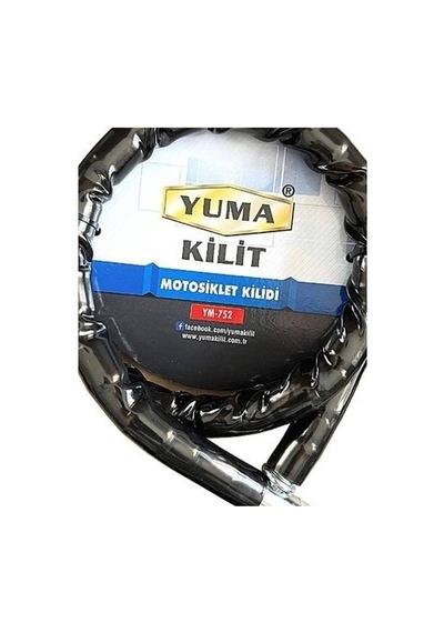 Yuma Ym-752 Motorsiklet Kilidi Anahtarlı Körüklü Siyah Boy : 120cm-çap : 22mm Evimdeyokyok