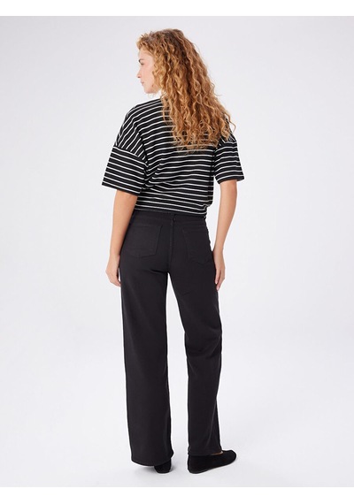 Faik Sönmez Wide Leg Fit Likralı Jean Pantolon W27jpn011 Uw27jpn01110 Siyah