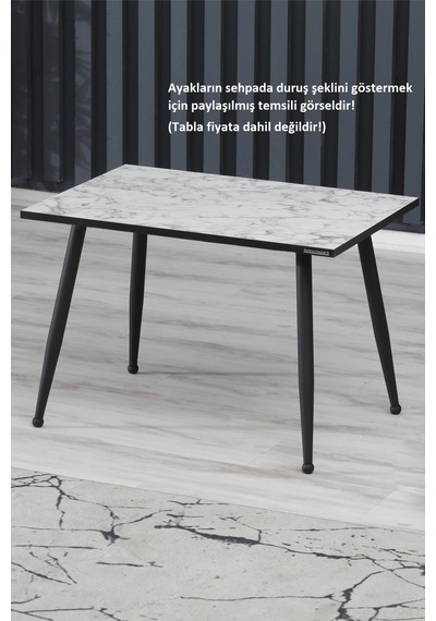 1 Adet-45cm Metal Konik Ayak-sehpa Ayağı-siyah Renk Boyalı