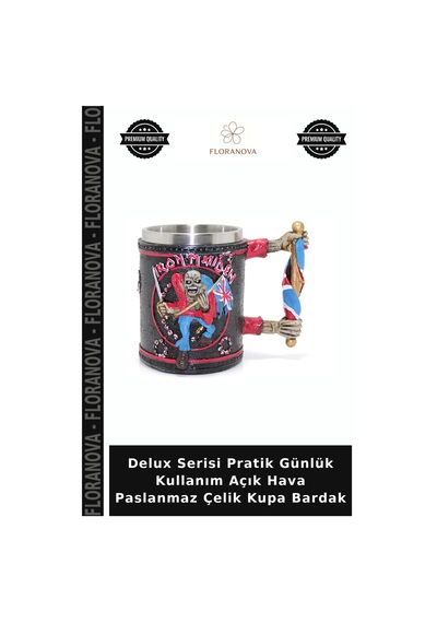Delux Serisi Pratik Günlük Kullanım Açık Hava Paslanmaz Çelik Kupa Bardak Çok Renkli