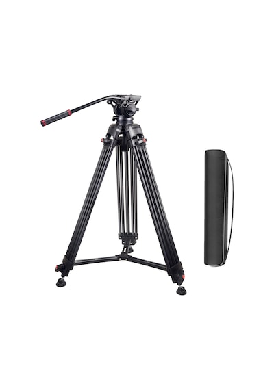 Gdx 985 Profesyonel Video Ve Fotoğraf Tripod 10kg Taşıma Kapasiteli Vh07 Fluid Kafa 176cm Boy