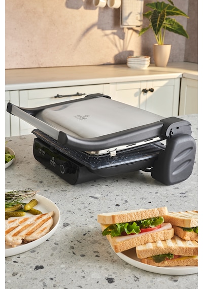 Emsan Inox Feel Steel 1800 W 6 Dilim Kapasiteli Izgara Ve Tost Makinesi