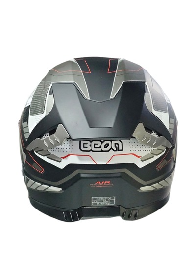 Beon B507 Full Face Kapalı Kask Beyaz - Gri - Siyah