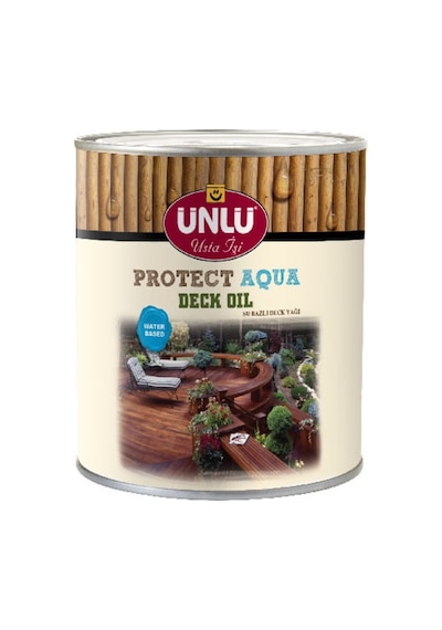 Ünlü Protect Aqua Su Bazlı Deck Yağı 0,9L