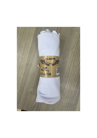 Aldaıyr Tesettür Sandy Şal İpli Beyaz001