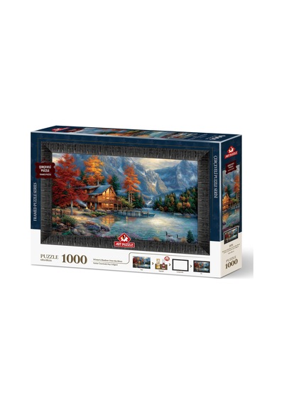 Art Puzzle Nehir Üzerinde Kış Gölgesi 1000 Parça Çerçeveli Puzzle