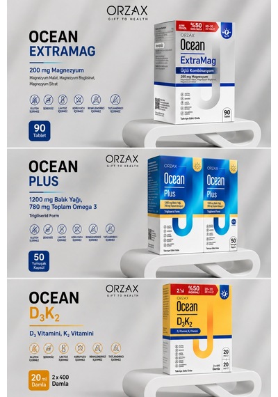 Magnesıum Balık Yağı Ve D3k2 Vitamin 3 Lü Avantajlı Paket