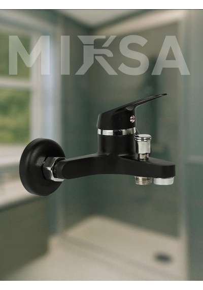 Siyah Mix Banyo Duş Bataryası Musluğu , Yerli Üretim